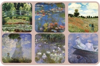 Podložky Monet - Vlčí máky, 10*10 cm - 6 ks