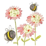 Trhací bloček Bee &amp; flower, 9*9 cm