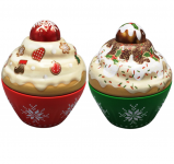 Cupcake malý vánoční - dóza, 2 ks