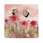 Podložka Bees and roses, 10*10 cm