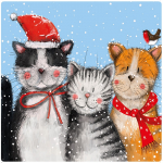 Podložka Festive Cats; 10*10 cm