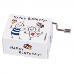 Hrací strojek narozeninový - Kluk a kočka - Happy Birthday