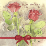 Přání Ruby Wedding - k výročí 40 let