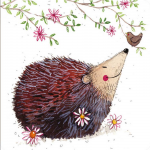 Podložka Hedgehog and Flowers, 10*10 cm